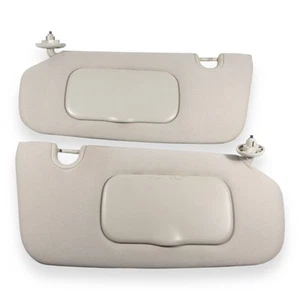 2007-2017 Jeep Compass Driver & Passenger Side Sun Visor Pair Set White Cream - Picture 1 of 8