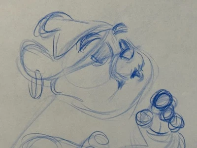 Dr. Dawson Gran Ratón Detective Walt Disney Original Animación Cel Dibujo Henn Foto 1 de 4