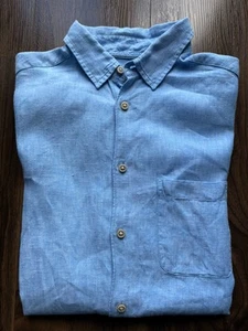 M&S Collection (L) 100% Linen 42” Chest Light Blue BNWOT Immaculate RRP £49 - Picture 1 of 17