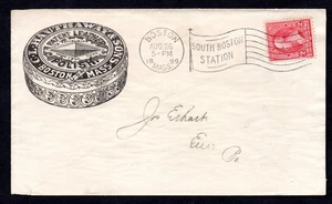 US 1899 ADVERTISING "PATENT LEATHER POLISH" OF BOSTON COVER WITH FLAG CANCEL - Picture 1 of 2
