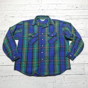 Vintage Five Brother Shirt Mens XL Plaid Flannel Made USA Workwear 90s - Picture 1 of 5