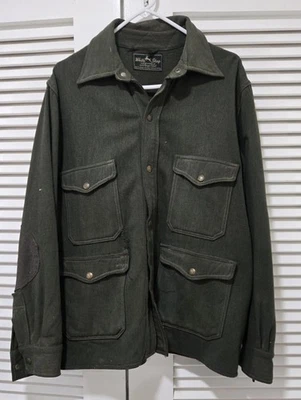 Vintage 50s White Stag Green Virgin Wool Jacket Western hunting Cowboy coat L - Image 1 of 4