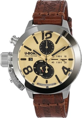 U-Boat 9568 CLASSICO 45 TUNGSTENO CAS2 Automatic silver beige brown Men's Watch - image 1 of 4