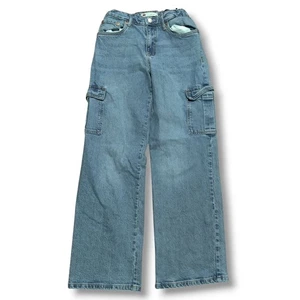 Jeans cargo vintage Levi’s gamba larga larghi larghi - taglia 16 elastico in vita elasticizzato *Raro. - Foto 1 di 7