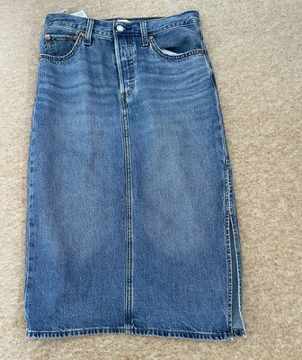 Levis Denim Side Split Denim Skirt Women’s 27 Waist  - Image 1 of 4
