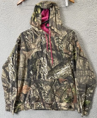 🔥 Mossy Oak Camouflage Hoodie Sweatshirt Pull Over Fleece Hunting  Size XL - Image 1 of 4