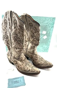 Corral Cross Inlay Western Boots Womens Foil Glitter and Rhinestone (See Desc.) - Picture 1 of 21