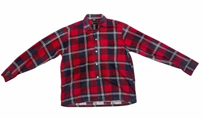 Vintage Cedar Hill Shirt Mens M Plaid Flannel Button Up USA Made 60s Distressed - Image 1 of 4