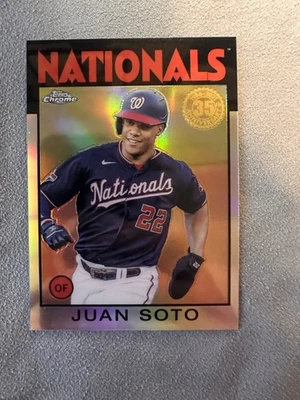 Juan Soto 2021 Topps Chrome #86BC-4 Nationals 1986 35th Anniversary - Image 1 of 2