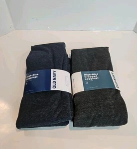 2 Pairs Old Navy Women's Plus Size 4X High-Rise Legging Blue and Gray(Cropped) - Picture 1 of 4