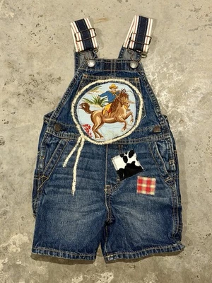 Vintage OshKosh Bgosh Overalls Size Toddler 2T Custom Cowboy Theme Western Cute - Image 1 of 4