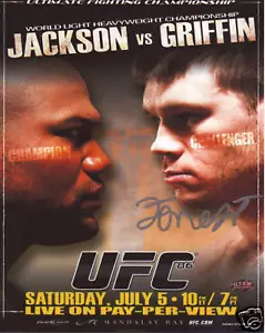 FORREST GRIFFIN firmado/autografiado UFC 86 RAMPAGE Jackson 8x10 Color Photo--GTSM - Imagen 1 de 1