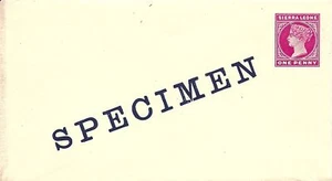 SIERRA LEONE 1898 QV EXEMPLAR 1d STATIONÄRER UMSCHLAG - Bild 1 von 1