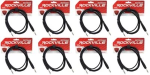 8 Rockville RCTR106B schwarz 6' 1/4" TRS auf 1/4" TRS Kabel 100% Kupfer - Bild 1 von 3