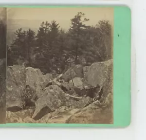Rocks Around Devil's Lake WI Wisconsin Stereoview c1870 - Imagen 1 de 3