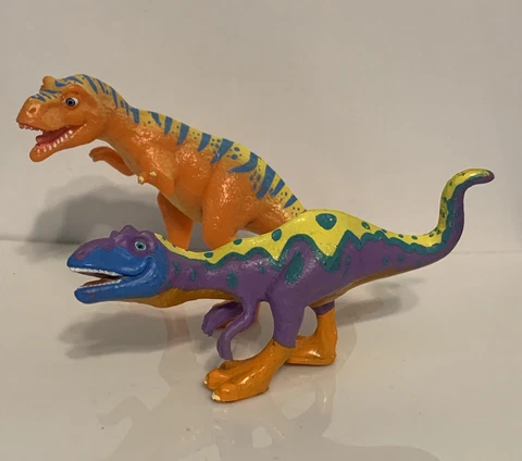 Lot Of 2 Dinosaur Train Figures Toys Alvin Allosaurus Boris T-Rex 2010 Henson LC Cover