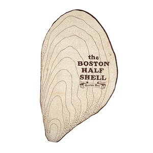 The Boston Half Shell Oyster Bar ristorante menu fustellato pieghevole MA VINTAGE anni 70 - Foto 1 di 4