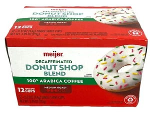 Tazas K de café tostado medio mezcla Donut Shop descafeinado Meijer 12 quilates 3,99 oz - Imagen 1 de 1