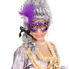 Federmaske lila Venezianische Maske Barock Faschingsmaske Feder Karnevalsmaske