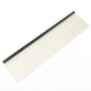 10Pcs 2.54mm Pitch 1x40 Pin 40 Pin Male Single Row Straight Header Strip L = 30mm - Imagen 1 de 3