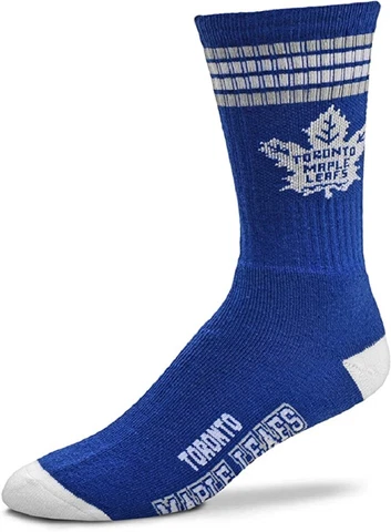 New! Toronto Maple Leafs Blue Deuce Medium Socks Fits Size 5-10 Men Gift White Cover