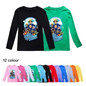 FIREMAN SAM T-shirt Kids Firefighter T Shirt Baby Girls Long Sleeve Loose Tops - Picture 1 of 36
