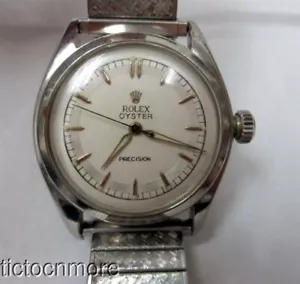RELOJ MONTRES ROLEX OYSTER PRECISION 33460 VINTAGE PARA HOMBRE 6022 ESFERA CONCÉNTRICA - Imagen 1 de 15