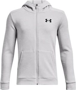 Under Armour Boys Armourfleece Full Zip Hoodie, Halo Gray, YLG - Picture 1 of 2