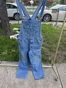 Salopette denim taglia media vintage sbiadita gloria minimalista mercato grunge - Foto 1 di 9