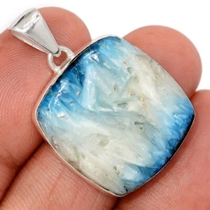 Natural Blue Ice Glacierite 925 Sterling Silver Pendants Jewelry CP74670 - Picture 1 of 1