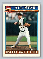1991 Topps All-Star #394 Bob Welch Oakland Athletics Baseball Card