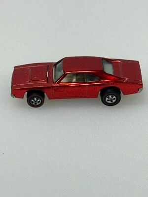 Hot Wheels REDLINE 69 CUSTOM DODGE CHARGER - Red with White Interior VERY NICE!! - Image 1 of 4