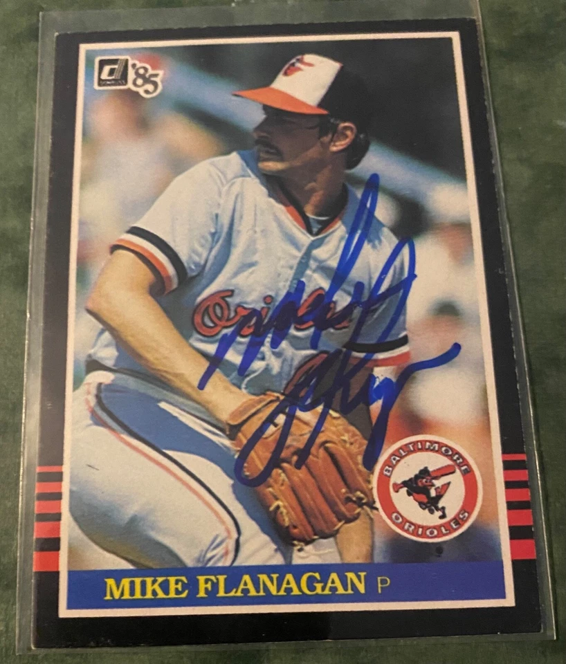MIKE FLANAGAN  SIGNED CARD 1985 DONRUSS  BASEBALL CARD AUTOGRAPHED - Image 1 of 1