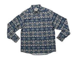 Cabela’s Men’s M Button Up Soft Chamois Aztec Southwestern Button Down Shirt - Picture 1 of 6