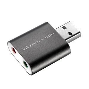 USB To 3.5mm Mic/Headphone Jack Stereo Headset Sound Card - Picture 1 of 1