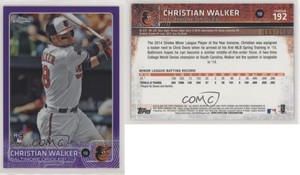 2015 Topps Chrome Purple Refractor /250 Christian Walker #192 Rookie RC
