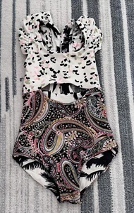 Maaji Kids Opal Vanilla One-Piece Reversible Swimsuit Girls Sz 4 - Preowned - Picture 1 of 13