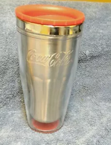 Coca-Cola stainless steel tumbler,  THERMO-SERVE w/Lid - Picture 1 of 2