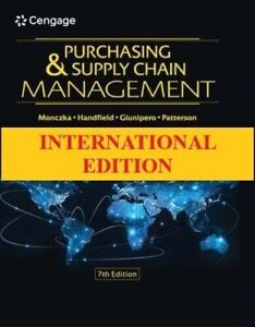 4-7DAYS DELIVERY- Purchasing and Supply Chain Management by Monczka,7TH INT'L ED