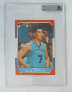 Jeremy Lin BAS/BGS Beckett Signature Auto Autograph Card Charlotte Hornets - Picture 1 of 3