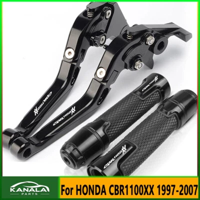 For HONDA CBR1100XX 1997-2007 CNC Motorcycle Brake Clutch Levers Handlebar Grips - Image 1 of 4