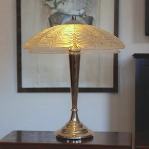 ART DÉCO Tischlampe "SILVER SPACE" Messinglampe Unikat Lampe 70er Retro - Photo 1 sur 13