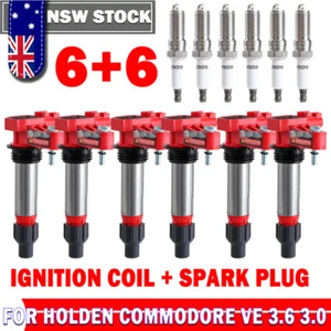 6x Ignition Coil Spark Plug For Holden Commodore VE 3.6L V6 2007- 2012 12590990 - Picture 1 of 12