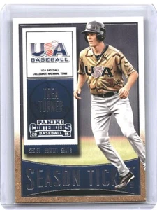 2015 Panini Contenders Trea Turner #7 USA Season Ticket Rookie RC Nationals - Picture 1 of 2