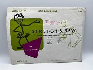 Vintage 1967 Stretch & Sew No. 100 Hombre Manga Raglán Corte/Sin Cortar TALLA -38-40-42 - Imagen 1 de 2