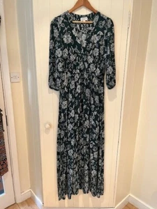 Ladies Summer APRICOT DESIGN Maxi Dress Size 4, Green dress with front opening  - Picture 1 of 7
