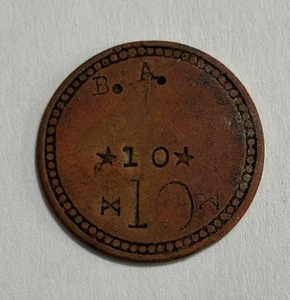 DOMINICAN REPUBLIC TOKEN BATEY ANGELINA 10 C SCARSE - Picture 1 of 3