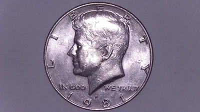 1981-D Kennedy Half Dollar AU DDO Doubling Raw Luster - Image 1 of 4