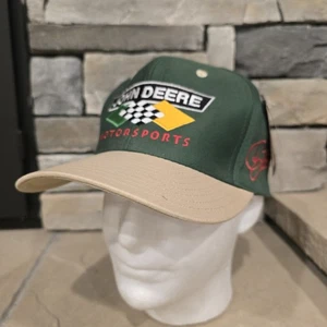 VTG 90s Chad Little John Deere Motorsports Snapback Hat cap 1999 NASCAR osfa - Picture 1 of 7