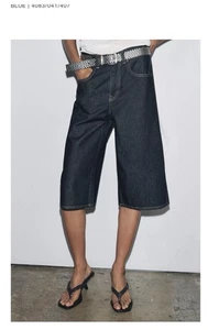 Zara denim Bermuda shorts, size 16/42, this season, BNWT, RRP £35.99 - Picture 1 of 4